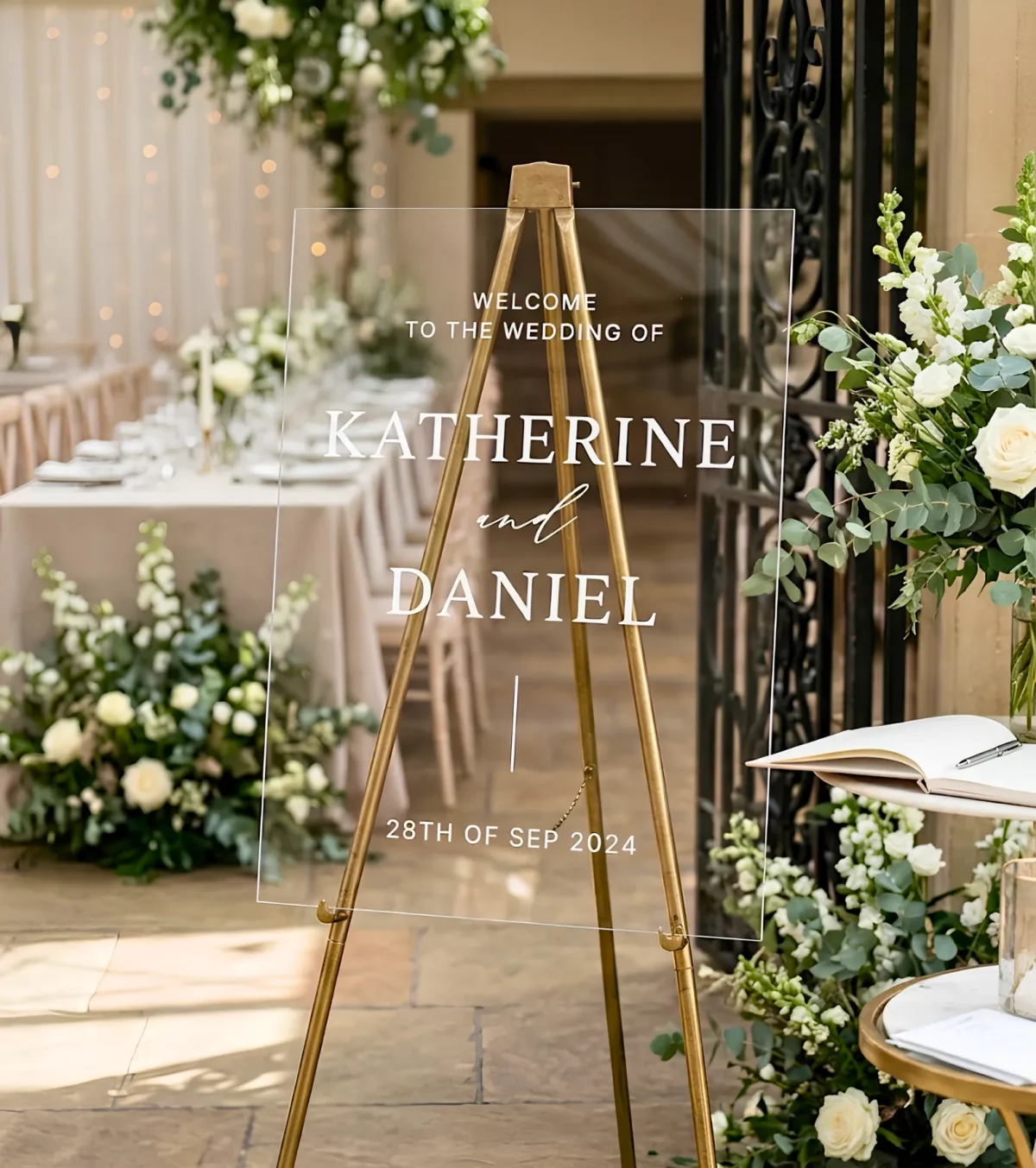 Acrylic Wedding Panel Sign