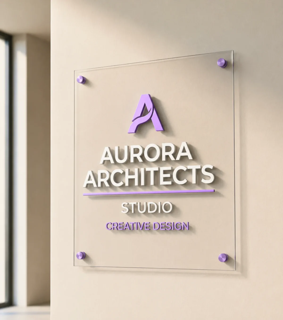 Acrylic Signage with Embossed